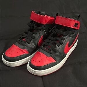 Nike Red and Black High-Top Sneakers